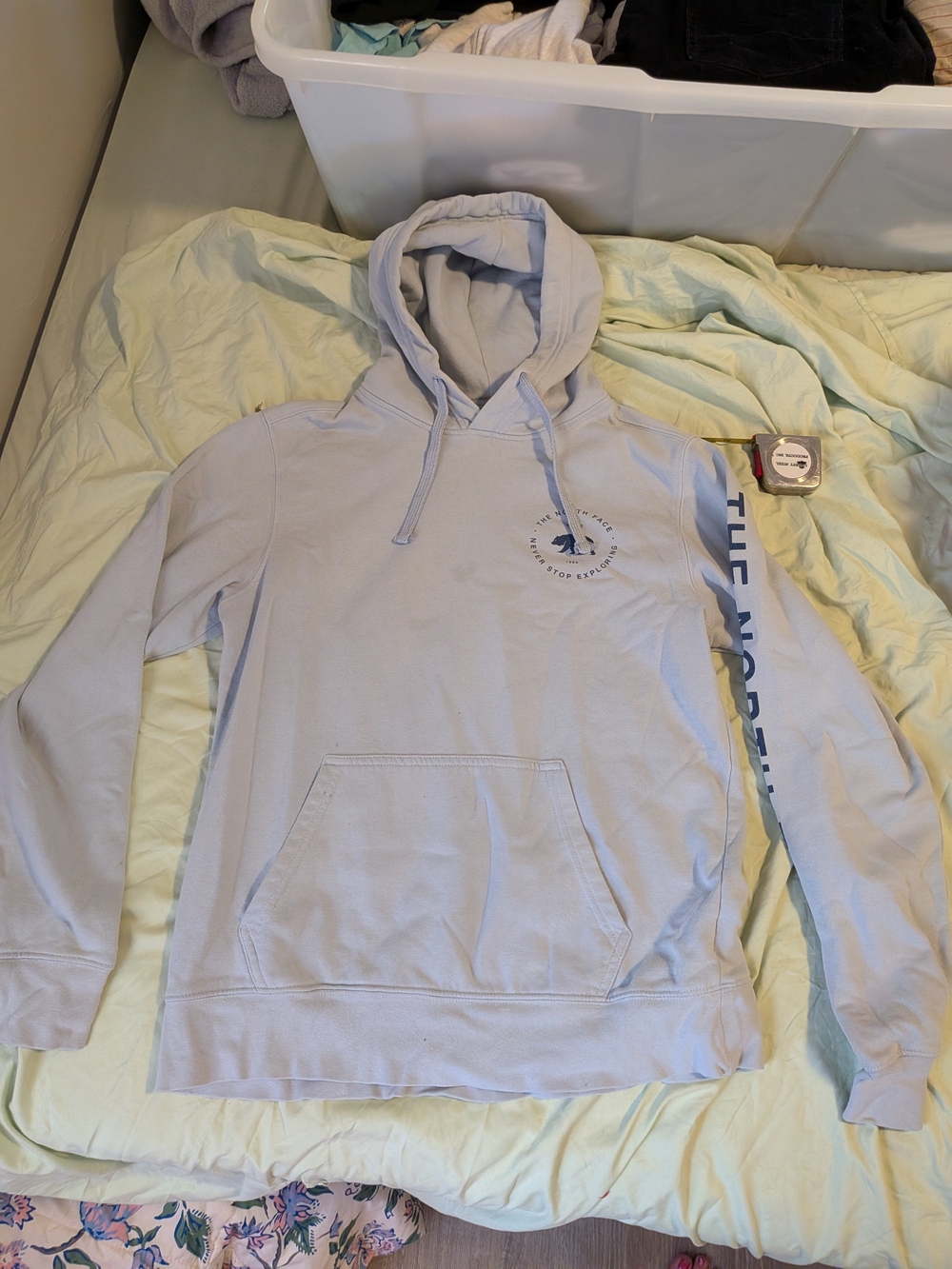 The North Face Light Blue Men's Hoodie Sweatshirt